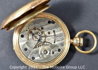 Size 18 - Hampden Watch Co - Chas. L. Wilde, Milwaukee, Wisconsin - Serial# 74902 - 
Hunting Keywind Gold Plated Case 