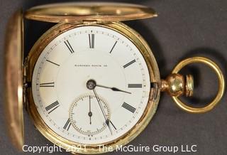 Size 18 - Hampden Watch Co - Chas. L. Wilde, Milwaukee, Wisconsin - Serial# 74902 - 
Hunting Keywind Gold Plated Case 