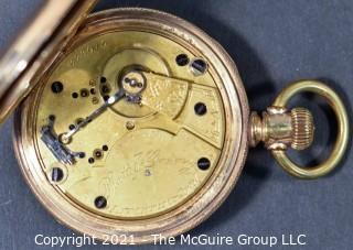 Size 18 - Hampden Watch Co - Pratt & Ganung, Litchfield, CT - Serial# 373015
Open 18k Gold Filled Case {Note: Description Altered 4-6-22 @7:41pm ET}