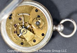 Size 18 - Hampden Watch Co. - Independent Watch Co., Fredonia, NY - Serial# 170083 - 
Open Sterling Case
