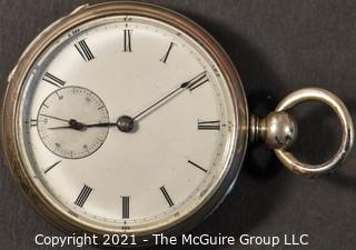 Size 18 - Hampden Watch Co. - Independent Watch Co., Fredonia, NY - Serial# 170083 - 
Open Sterling Case
