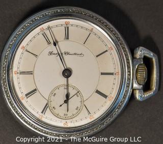 Size 18 - Hampden Watch Co. - Cady & Olmstead, Kansas City, MO - Serial# 466873 - 17J - Adjusted - Hunting Base Metal Case - Lever Set
