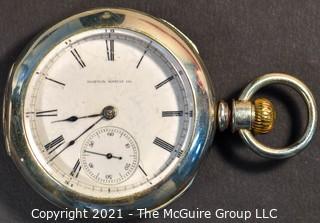 Size 16 - Hampden Watch Co. - Boston Watch Co., Boston, MA - Serial# 152861 - 
Hunting Silver Plated Case 