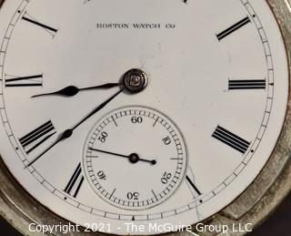 Size 16 - Hampden Watch Co. - Boston Watch Co., Boston, MA - Serial# 152861 - 
Hunting Silver Plated Case 