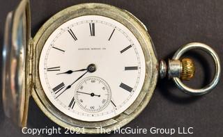 Size 16 - Hampden Watch Co. - Boston Watch Co., Boston, MA - Serial# 152861 - 
Hunting Silver Plated Case 