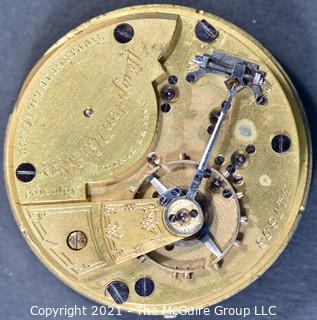 Size 18 - Hampden Watch Co., Springfield, MA - Serial# 347858 - 15J - Adjusted - 
Open Gold Plated Case
