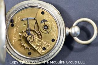 Size 18 - New York Watch Co. - Geo. Sam Rice, Springfield, MA - Serial# 44523 - 7J - Open Silveroid Case
