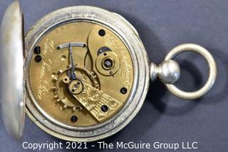 Size 18 - New York Watch Co. - Geo. Sam Rice, Springfield, MA - Serial# 44523 - 7J - Open Silveroid Case
