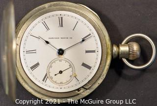 Size 18 - Hampden Watch Co. - Railway, Springfield, MA - Serial# 75806 - 15J - Adjusted - 
Hunting Silverine Case 