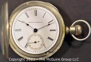 Size 18 - Hampden Watch Co. - Railway, Springfield, MA - Serial# 75806 - 15J - Adjusted - 
Hunting Silverine Case 