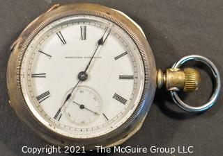 Size 18 - Hampden Watch Co. - "Continental", Springfield, MA - Serial# 136590 - 11J - 
Hunting Coin Silver Case 