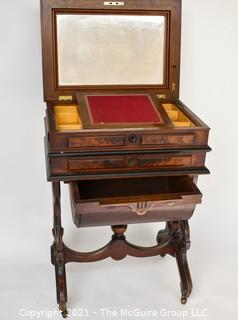 Inlaid English Writing Desk.  21W x 16D x 32"T