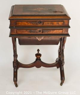 Inlaid English Writing Desk.  21W x 16D x 32"T