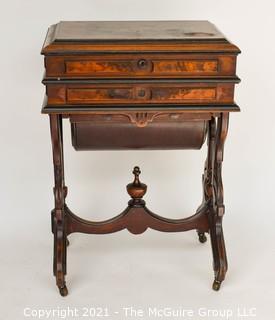 Inlaid English Writing Desk.  21W x 16D x 32"T