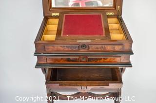 Inlaid English Writing Desk.  21W x 16D x 32"T