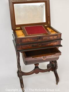 Inlaid English Writing Desk.  21W x 16D x 32"T