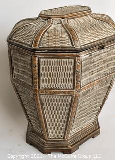 Wicker Laundry Basket.  