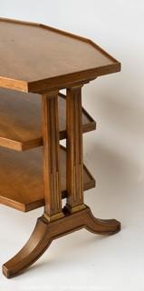 Henredon Three Level Side Table; 23"T x 30"W x 18"deep