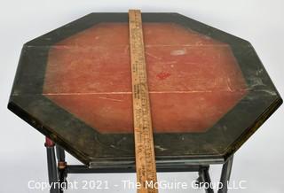 Antique Octagonal Gateleg Occasional Table with Painted Top; 28"T x 30"W when open. 