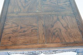 Vintage Henredon Country French Square Walnut Side Accent Table.  Measures approximately 28ʺW × 28ʺD × 26ʺH  . 