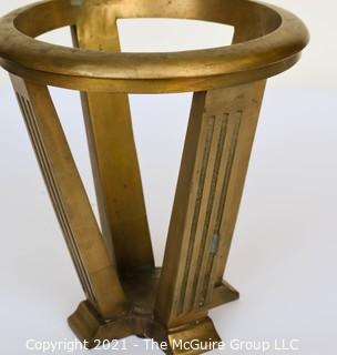 Heavy Bronze Architectural Floor Stand; 12" wide at rim x 13" tall