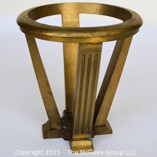 Heavy Bronze Architectural Floor Stand; 12" wide at rim x 13" tall