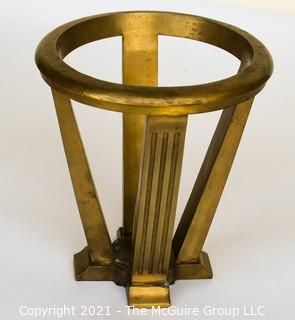 Heavy Bronze Architectural Floor Stand; 12" wide at rim x 13" tall