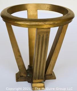 Heavy Bronze Architectural Floor Stand; 12" wide at rim x 13" tall