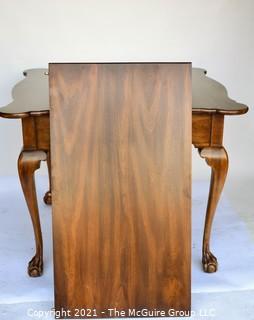 Walnut Queen Anne Style Cabriole Leg Table with Paw Feet; 36 x 36 x 30"T  