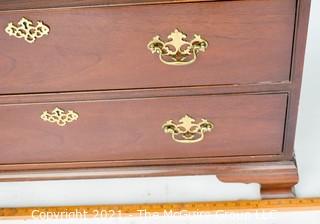 Baker Mahogany Chippendale Style Chest on Chest Highboy with 8 Drawers;44"W x 67"T 