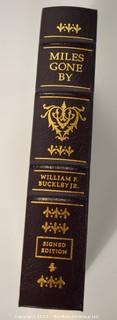 Signed Leather Bound Collector's Edition by Easton Press “ Miles Gone By” A Literary Autobiography by William F. Buckley, Jr .Includes Certificate of Authenticity. 