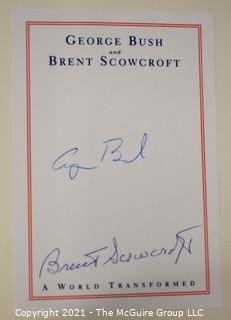 Group of Books.   Includes Signed Copy of "A World Transformed" About George Bush  by Brent Scowcroft. 