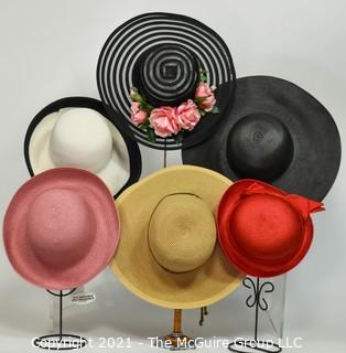 Group of 6 Straw Hats, Some New with Tags. 