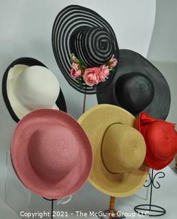 Group of 6 Straw Hats, Some New with Tags. 