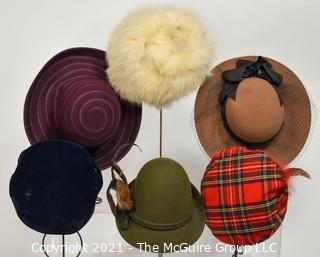 Group of Wool and Fur Hats