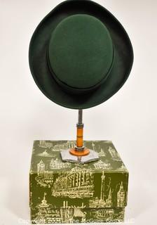 Green Wool Woman's Burberrys Hat in Harrods of London Box. 