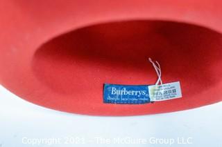 Red Wool Woman's Burberrys Hat 