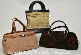 Three (3) Handbags: Obsession, Coloris and Furla.