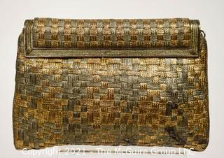 Woven Mixed Metal Clutch or Handbag by Artistic Bombay