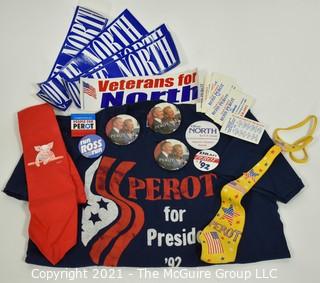 `Ross Perot & Oliver North Political Campaign Memorabilia . 