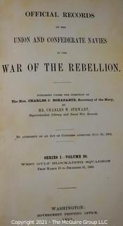 2 Vol. Set: "Nautical Records of the Union and Confederate Navies in the War of the Rebellion"