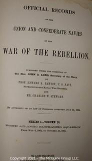 2 Vol. Set: "Nautical Records of the Union and Confederate Navies in the War of the Rebellion"