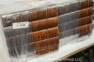 Set of (10) Volume Leather Bound Books: "Chambers's Encyclopedia: A Dictionary of Universal Knowledge for the People; Illustrated; 1868