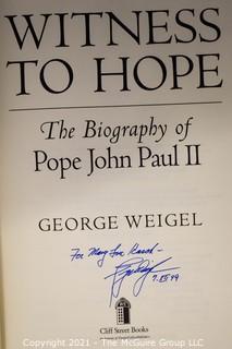 "Witness To Hope", the biography of John Paul II, by George Weigel; signed