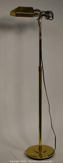 Swiveling Brass Toned Floor Lamp