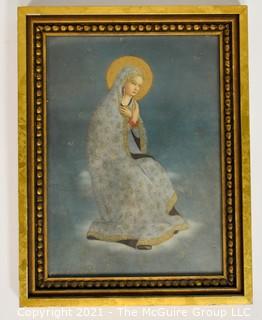 Framed Color Print of Blessed Virgin Mary; 10 1/4 x 13 1/2"