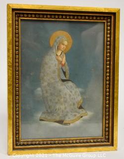 Framed Color Print of Blessed Virgin Mary; 10 1/4 x 13 1/2"