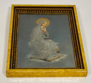 Framed Color Print of Blessed Virgin Mary; 10 1/4 x 13 1/2"