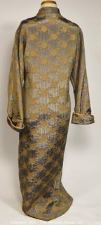 Asian Caftan in Silver with Gold Decoration by Diamond Tea from Neiman Marcus, No Size. 