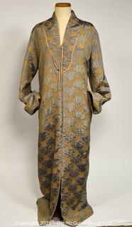 Asian Caftan in Silver with Gold Decoration by Diamond Tea from Neiman Marcus, No Size. 